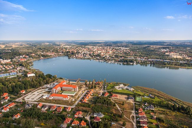 Ostroda, panorama miasta od strony N. EU, Pl, Warm-Maz. Lotnicze.